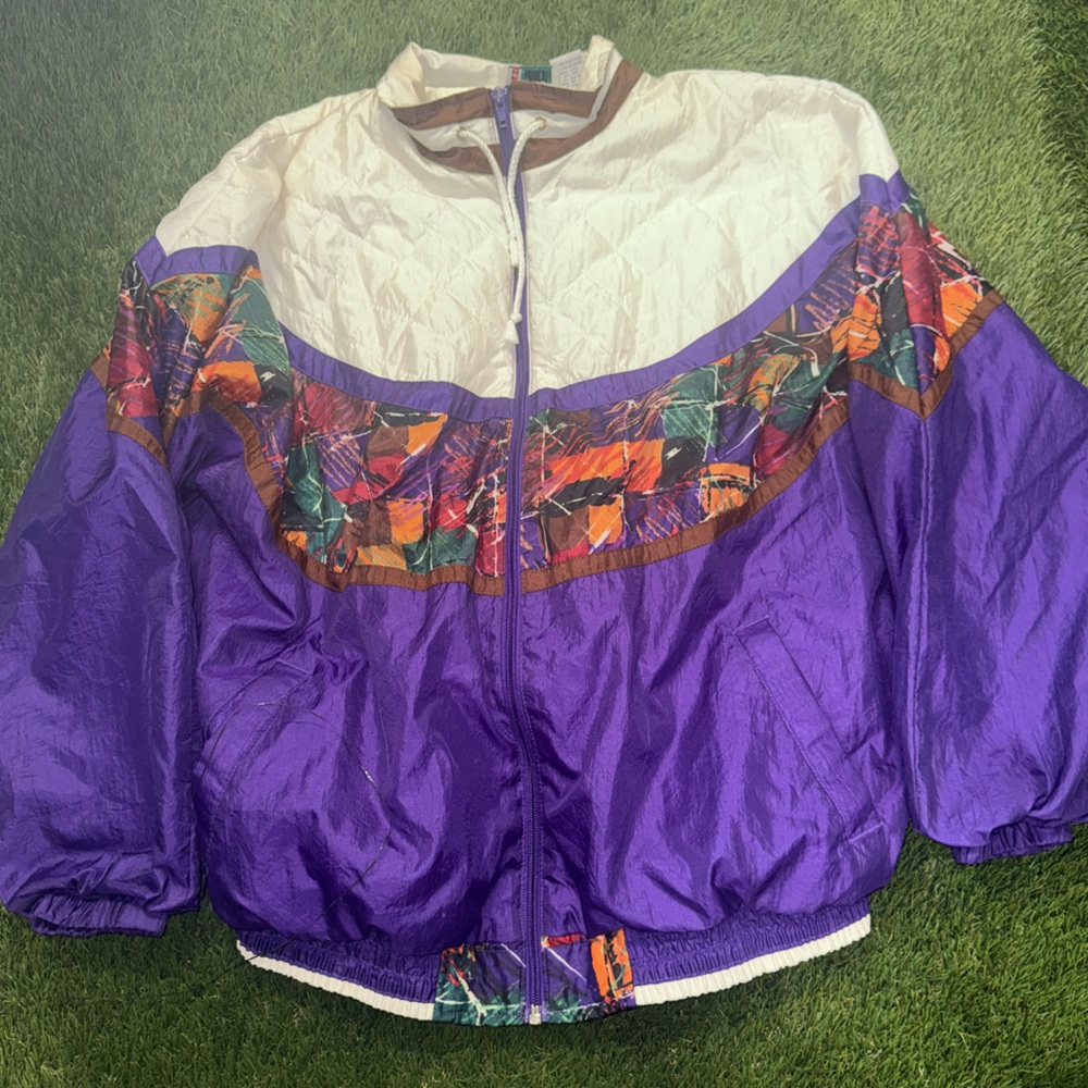 Vintage Colorful Windbreaker Jacket